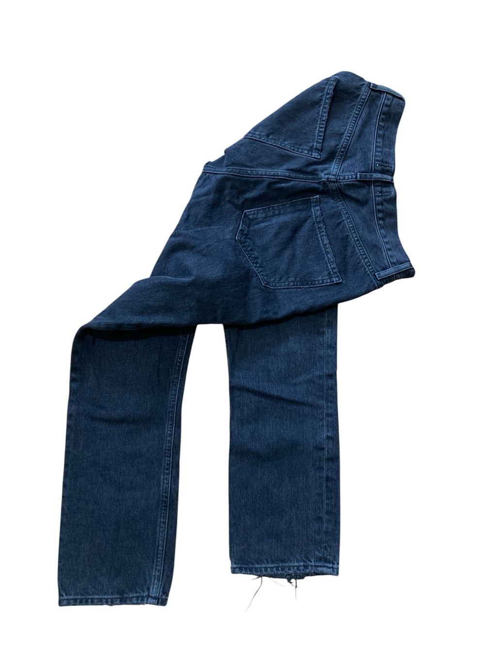 Agolde Riley Black Button Fly High Rise Cropped Jeans - Picture 2 of 8